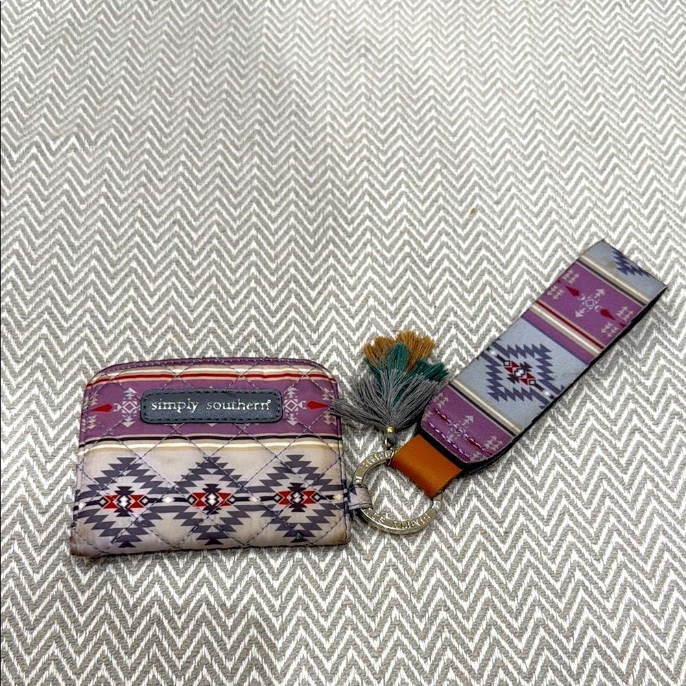 Simply Southern Tribal Card Holder with Keychain and Wristlet Strap